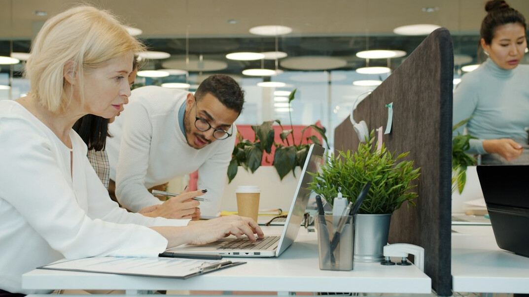 diverse business team brainstorming